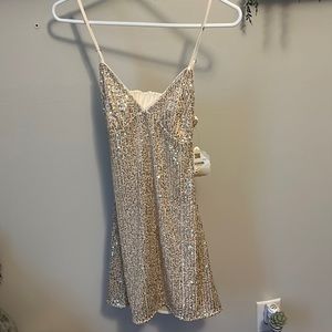 Alterd state gold sequin dress